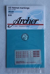 Archer 1/48 US M1 Helmet Insignias and Markings (Medic, MP and USN) FG48055 - Picture 1 of 1