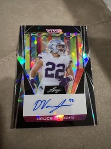 2023 Vivid Football Deuce Vaughn Black Ice Auto /5