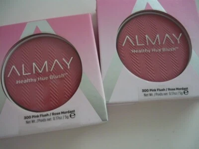 Almay Healthy Hue Blush #300 Pink Flush / Rose Mordant compacto 0,17 oz/5 g cada - Imagem 1 de 2