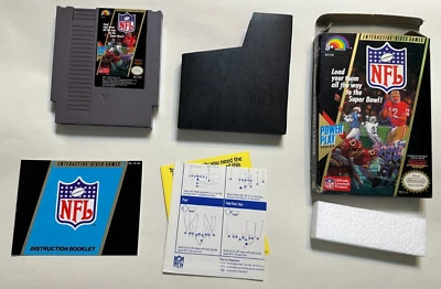 NFL National Football League 🏈 (Nintendo, Game) NES Box & Manual Complete CIB - Image 1 of 4