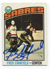 1978 Topps Fred Stanfield Signed Card Hockey Autograph AUTO #58 Sabres