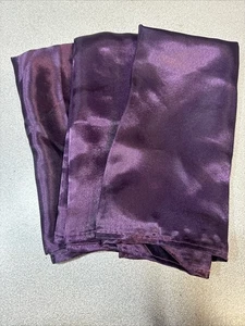 Silk Napkins Lot Of 3 Purple - Picture 1 of 3