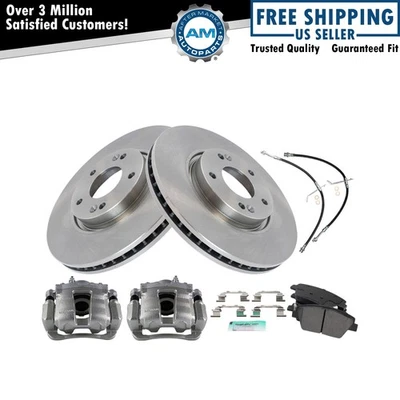 Front Brake Pad & Rotor Kit Semi-Metallic For 2011-2014 Hyundai Sonata — 第 1/4 张图片