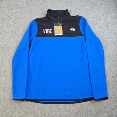 Sudadera para mujer The North Face azul medio TKA Glacier 1/4 cremallera polar nueva con etiquetas Foto 1 de 4