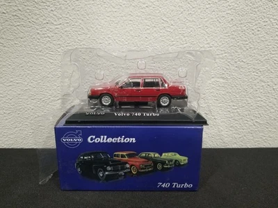 MIB VOLVO 740 TURBO RED DIECAST MODELCAR 8506017 SHOWCASE ATLAS 1:43 NEWSSTAND - Image 1 of 4