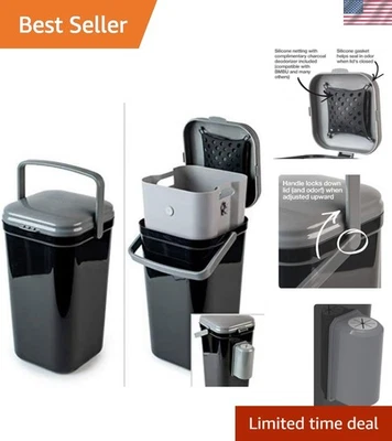 Eliminação de resíduos externa leve 5L com desodorizante a carvão - Design portátil - Imagem 1 de 4