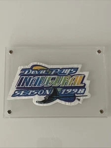 1998 Tampa Bay Devil Rays Inaugural Season Patch In Lucite NOT STORE BOUGHT - Picture 1 of 4