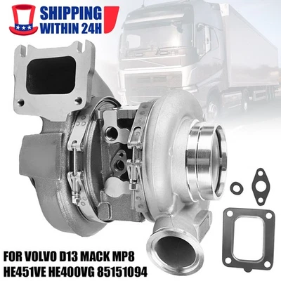 Turbo Turbocharger For Volvo D13 Mack MP8 13.0L Billet Wheel 85151094 HE400VE Foto 1 de 4