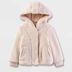 Baby Toddler Girls' Faux Shearling Jacket - Cat & Jack - Picture 1 of 9