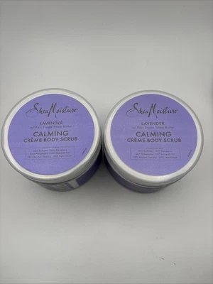 (2件装)乳木果保湿薰衣草和野生兰花镇静手部和身体磨砂膏11.3盎司 — 第 1/4 张图片