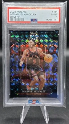 2023 Panini Mosaic Immanuel Quickley Genesis PSA 9 #114 Raptors - Image 1 of 2