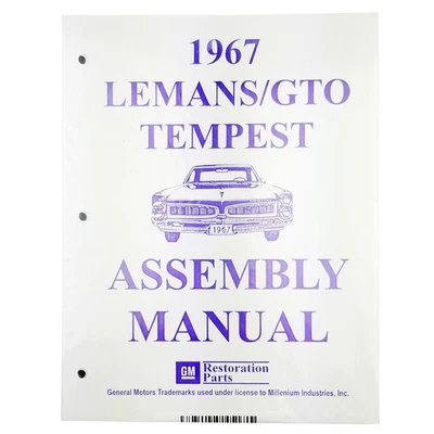 Factory Assembly Manual Service Repair Book 1967 Pontiac Lemans GTO Tempest - Image 1 of 4