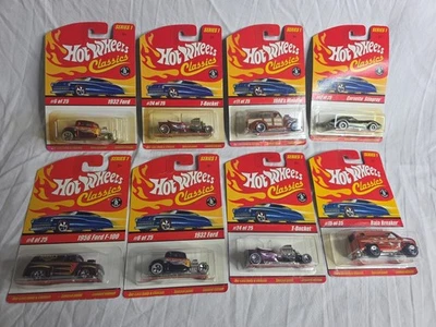 Lot Of Hot Wheels Classic Series 1 #4,6,6,11,15,17,24,24 Ford Corvette (AZP) - Image 1 of 4