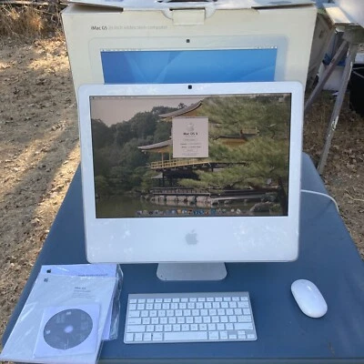 VTG 2005 Apple iMac PowerPC G5 20" Model A1145 1.5 GB RAM W Original Box Working - Image 1 of 4