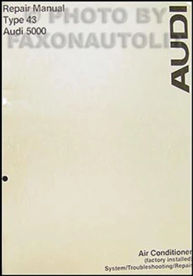 1978 Audi 5000 Fábrica Aire Acondicionador Reparación Manual AC - Imagen 1 de 2