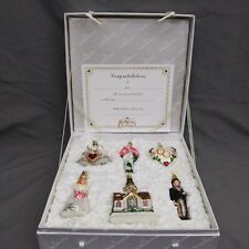 Old World Christmas Wedding Box Set Of Six Ornaments Bride Groom Church Flowers