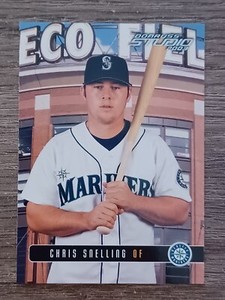2003 Donruss Studio Chris Snelling #72 SAMPLE Silver Mariners 