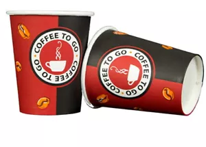 Made in DE ! 1000 Stück Coffee to go Becher 180ml Pappbecher 0,18l Kaffeebecher - Bild 1 von 2