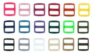 3/4 inch (20mm) 10 COLORED Slim Line Slip Lock Tri-Glide Slides (18 colors) - Picture 1 of 25