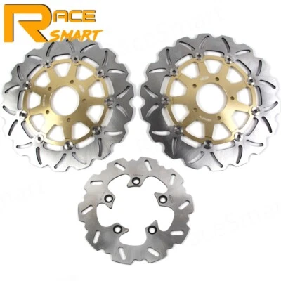 Gold Front Rear Brake Rotors Discs For Suzuki SV1000 SV1000S 2003-2007 SV 1000 S - Image 1 of 4
