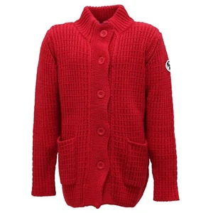 2045T cardigan bimba GIRL NORTH SAILS wool/cotton red sweater - Picture 1 of 4