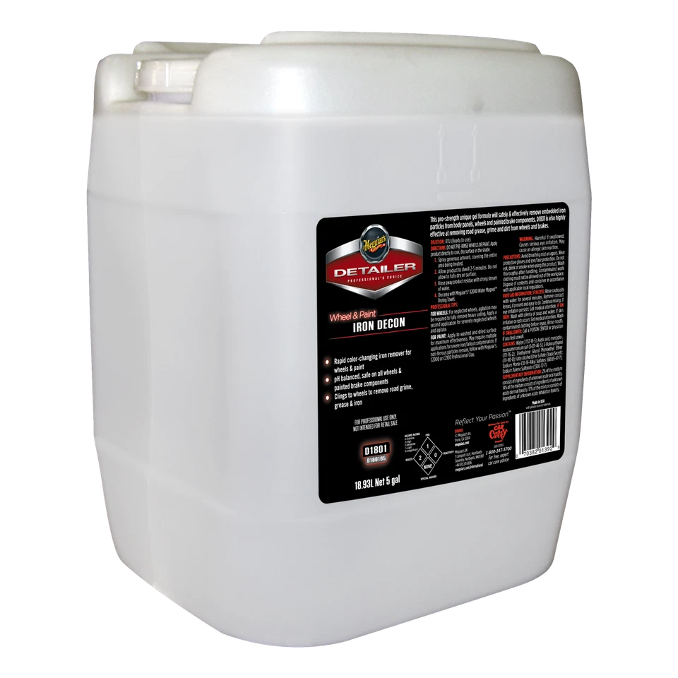 Removedor de descontaminación Meguiar's D1801 de hierro para ruedas y pintura de 5 galones Foto 1 de 1