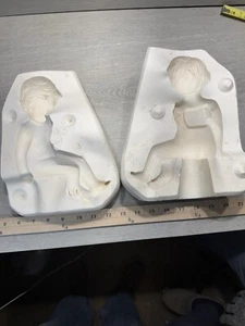 Vintage 1988 Scioto Cherub Telling Secrets 1751 Keramik Stülpform  - Bild 1 von 8