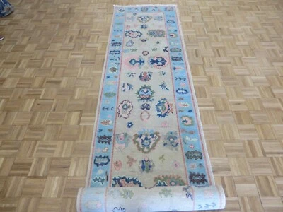 3 x 15'10 Runner Hand Knotted Beige Colorful Oushak Oriental Rug G13971 - Image 1 of 4