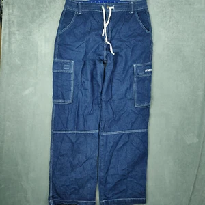 Meoshe Cargo Jeans Men 36x36 Baggy Wide Leg Skater Hip Hop Grunge Y2K USA Made - Picture 1 of 15