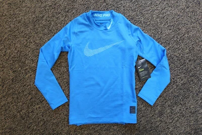 Nueva Camisa Nike Pro Cálida YOUTH Dri-Fit Manga Larga Ajustada Cuello Simulado - MEDIANA Foto 1 de 4
