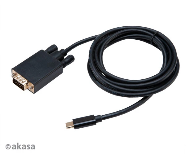 Akasa AK-CBCA17-18BK USB Type-C to VGA Adaptor Cable - Image 1 of 1