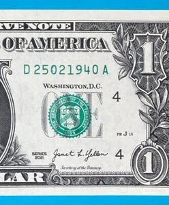 25 February 1940 : D 25021940 A BIRTHDAY Note $1 One Dollar Bill *Uncirculated* - Picture 1 of 3