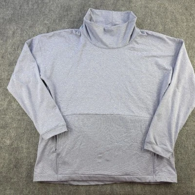 Camisa de golf Zero Restriction cuello falso grande gris liso manga larga bolsillos Foto 1 de 4