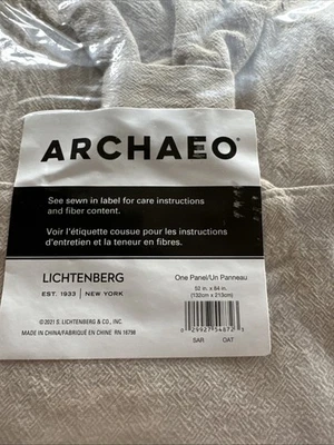 Archaeo Lichtenberg Single Panel Oat 52"x84" Twist Tab - Image 1 of 4