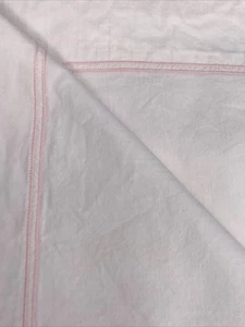 Beautiful Vintage Peter Reed Of Nelson 100% Pale Pink Cotton Flat Sheet 64”x100” - Picture 1 of 4