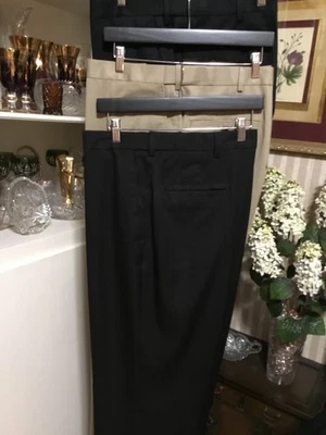 Lote de 3 Pantalones de Vestir Para Hombre Hermosos Haggar Sin Hierro Premium Informales 44x30 Foto 1 de 4