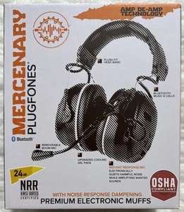 Plugfones Mercenary EarMuff Kopfhörer Bluetooth Electronic Noise Cancelling - Bild 1 von 12