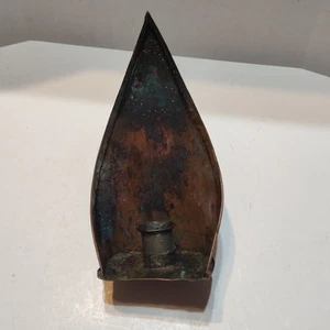 Vintage Copper Patina Candle Stick Finger Lamp - Picture 1 of 6