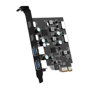 6 Port USB PCIE Card Adapter 2X USB 3.0 C 2X USB A USB PCIE Card Front Panel - Afbeelding 1 van 8