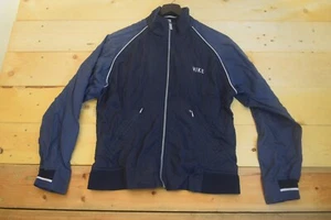 Vintage Nike Windbreaker Men's Medium 90s Full Zip Blue White Stripe Swoosh Y2K - Picture 1 of 11