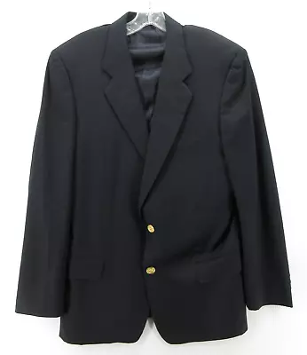Abrigo Deportivo DE COLECCIÓN Loro Piana Hombres 41 L Azul Hickey Freeman Blazer Botones Dorados Foto 1 de 4