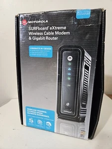 Motorola SBG6580-G228 SURFboard Black 4 LAN3.0 Wi-Fi Modem/Router - Picture 1 of 9
