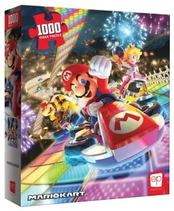Super Mario Kart Rainbow Road 1000 Teile Puzzle Neon Artwork Geschenk - Bild 1 von 5