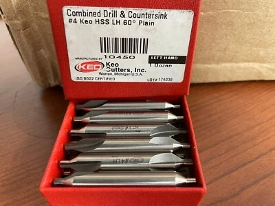KEO CUTTERS COMBINDED DRILL COUNTERSINK #4 HSS LH 60 DEG PLAIN 10450
