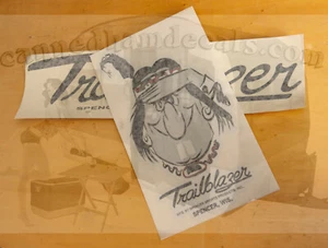 Trailblazer Vintage Travel Trailer Spencer Wis Reproduction Decals 1960's-70's - Picture 1 of 3