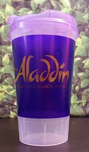 Disney's Aladdin On Broadway Tumbler Drink Cup 16oz Glitter Design Whirley USA - Picture 1 of 21