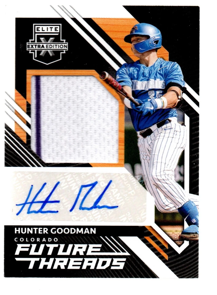 2021 Elite Extra Edition Future Threads Autograph #FTS-HG Hunter Goodman - Image 1 of 1