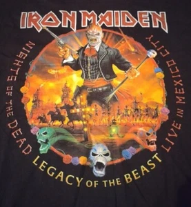 Iron Maiden Nights Of The Dead legacy Of The Beast live In Mexico 2019 Shirt 2XL - Picture 1 of 6