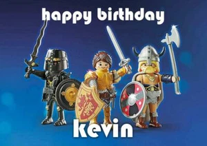 TARJETA DE FELICITACIÓN PERSONALIZADA DE CUMPLEAÑOS DE CABALLEROS DE JUGUETE CUALQUIER OCASIÓN - Imagen 1 de 3