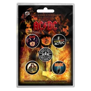 AC/DC HIGHWAY TO HELL LET THERE BE ROCK BUTTON BADGE PACK OFFICIALLY LICENSED - Imagen 1 de 4